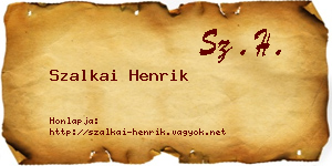 Szalkai Henrik névjegykártya
