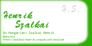 henrik szalkai business card